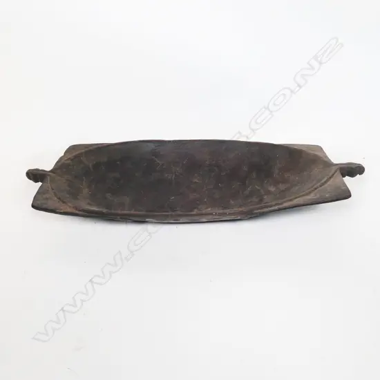 An old Santa Cruz Solomon Islands carved wood food bowl,